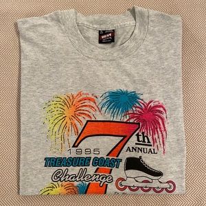 Vintage 1995 7th Annual Treasure Coast Challenge Florida T Shirt